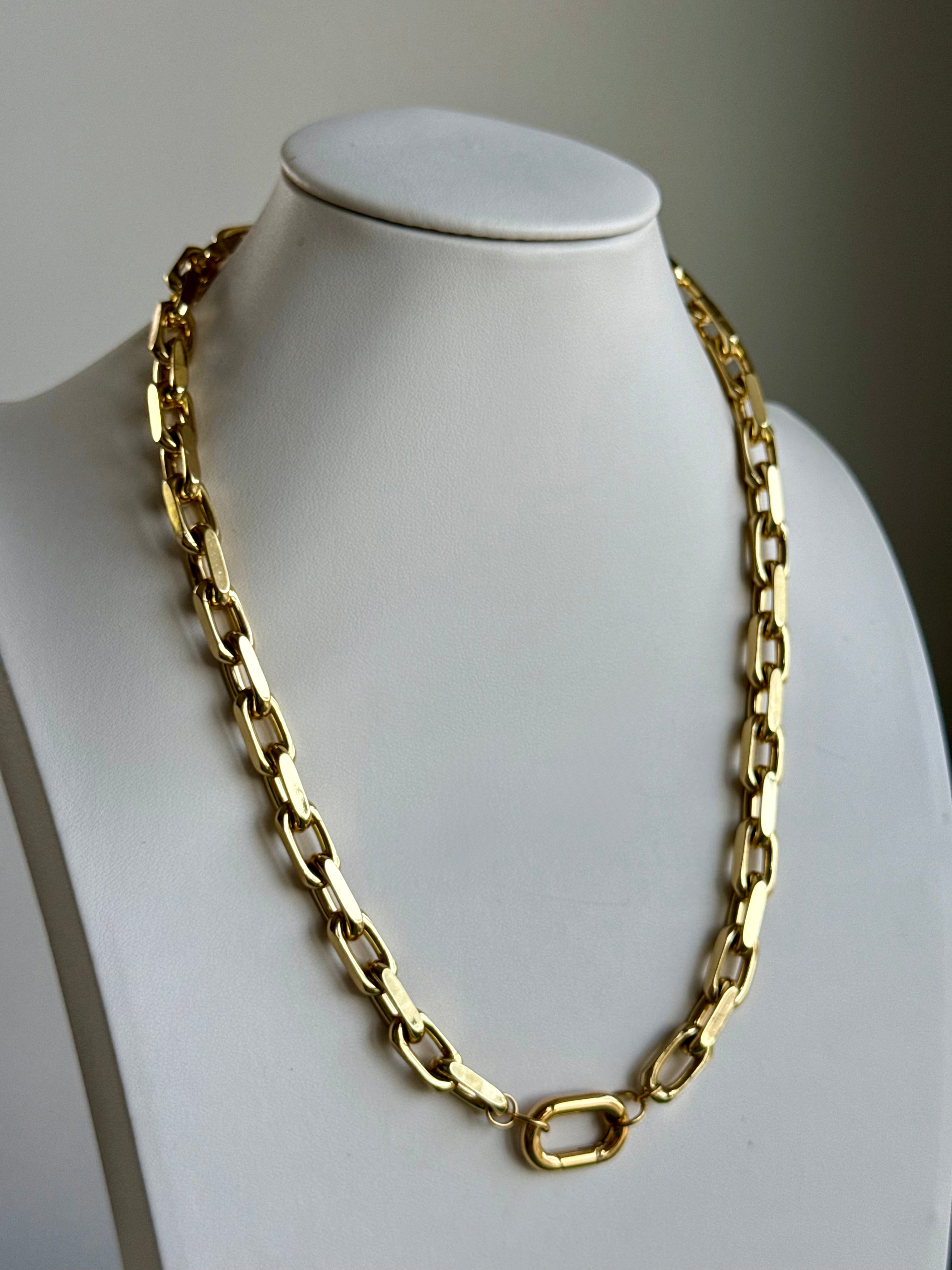 Necklace From Juniper With Love Signature Chain chunky paperclip gold-tone.