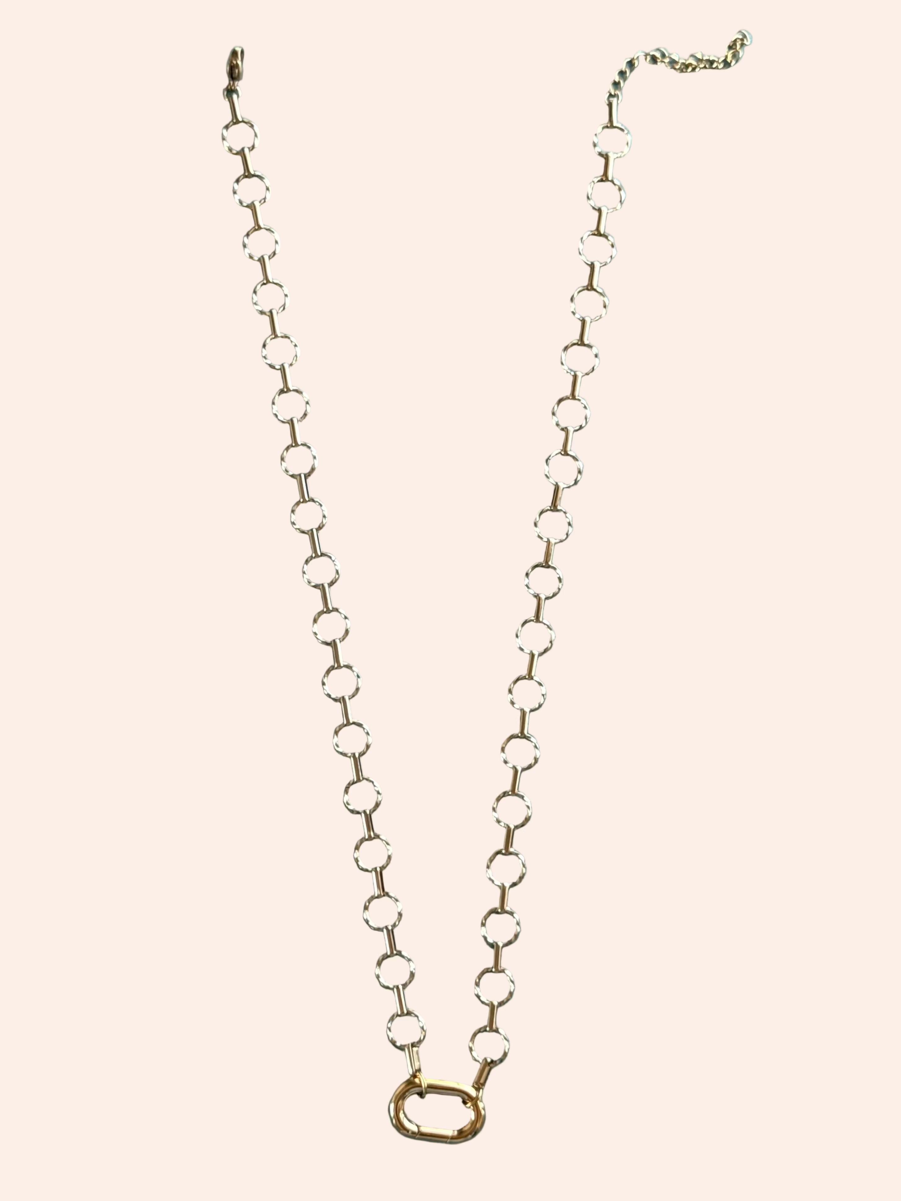 Signature Chain / Classic Loop necklace by From Juniper With Love, gold-tone circular-link chain with a toggle clasp.