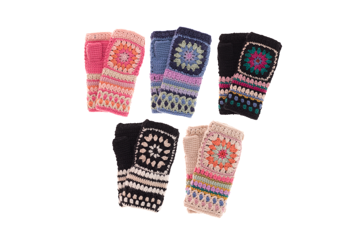 Woodstock Crochet Handwarmer / Natural