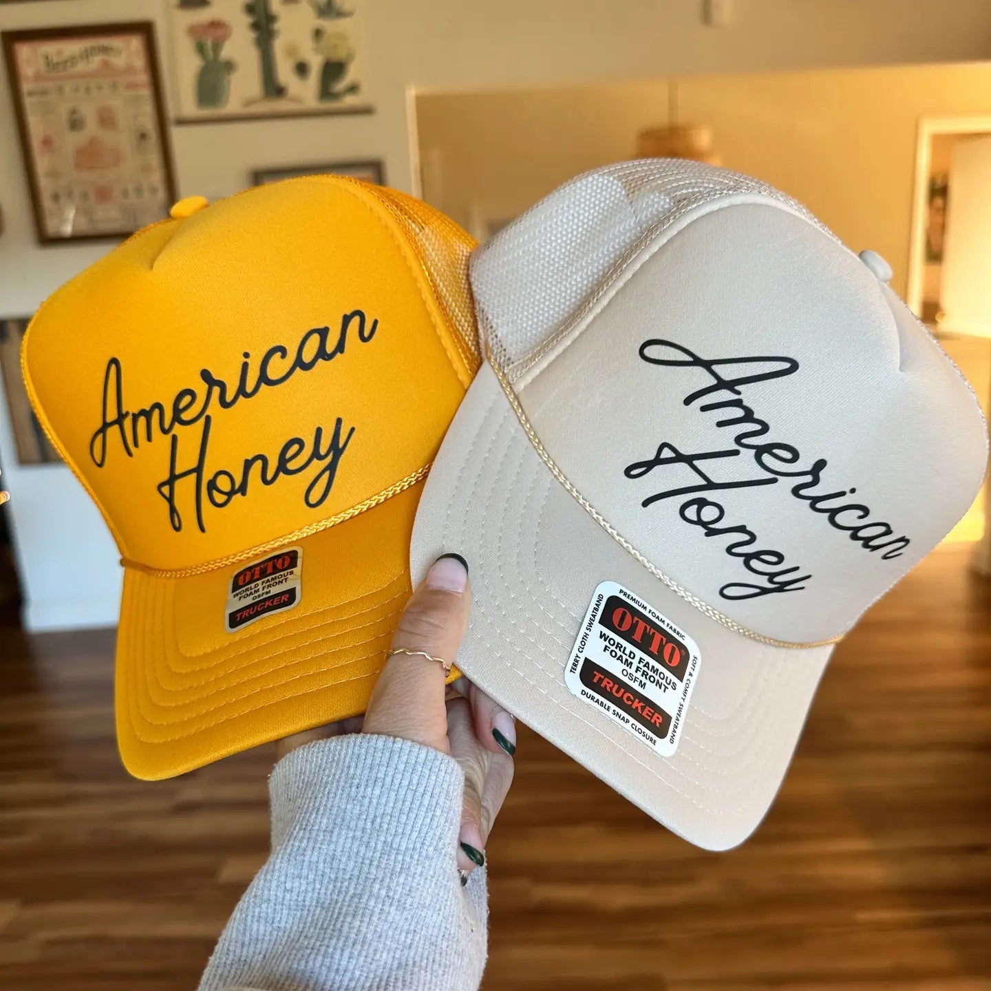 American Honey Trucker Hat / Tan - From Juniper With Love