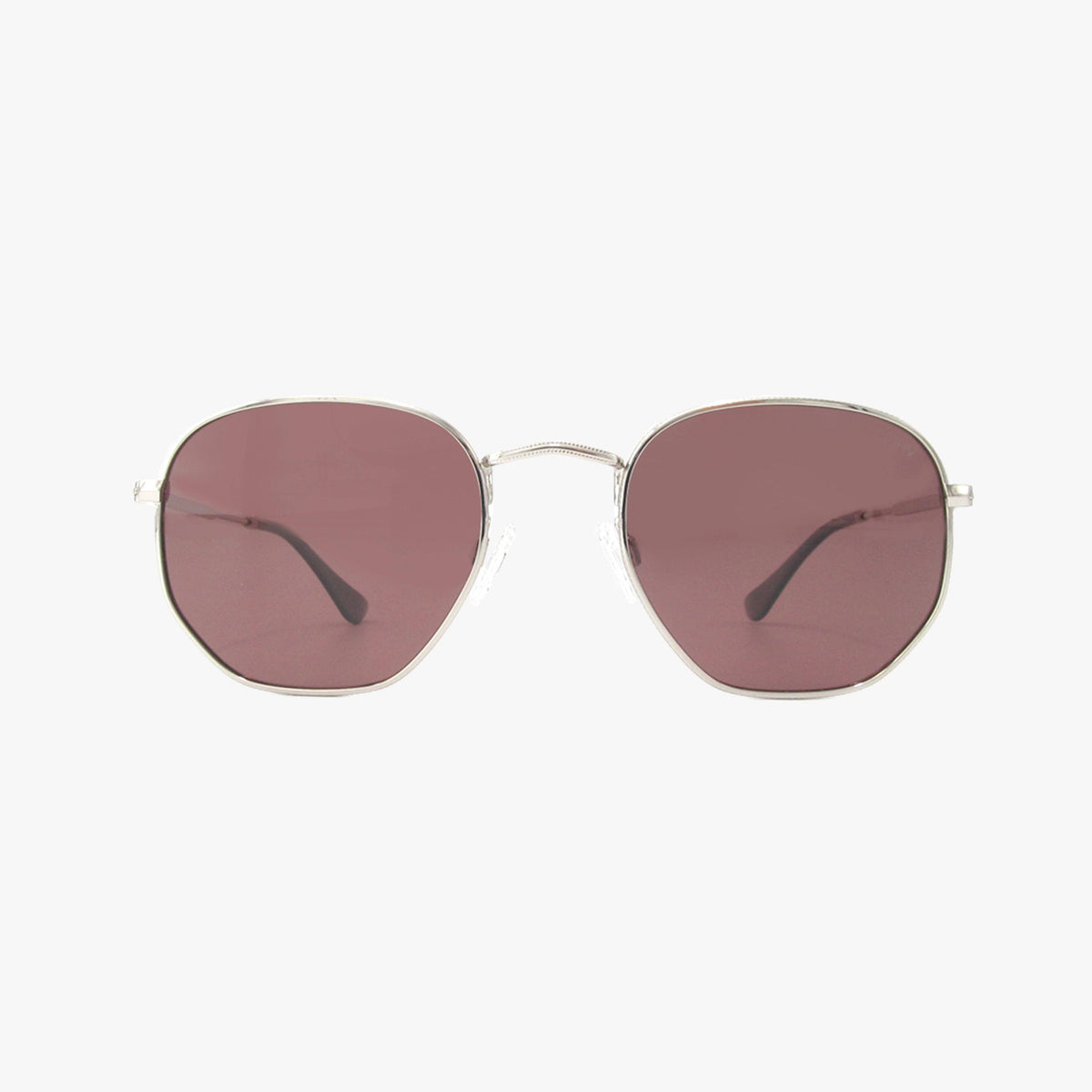 Billie Mauve Polarized Geometric Metal Sunglasses