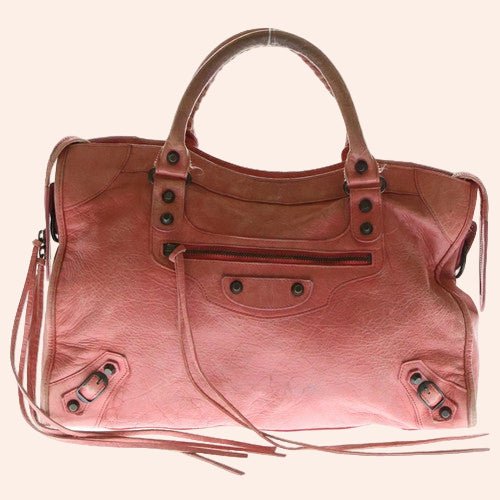 Balenciaga City Handbag / Vintage Rose Leather with Black Hardware - From Juniper With Love