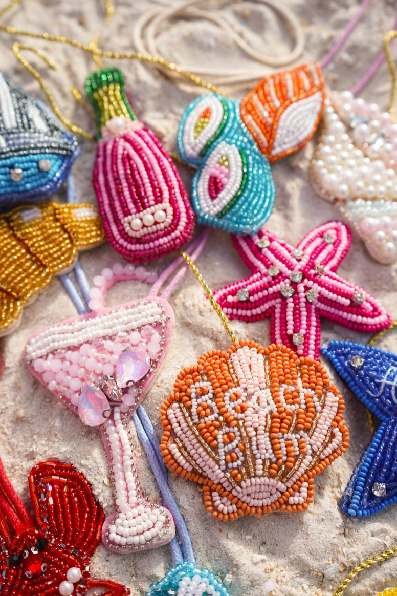 Beaded Bag Charms: Beach Bum / Starfish - From Juniper With Love