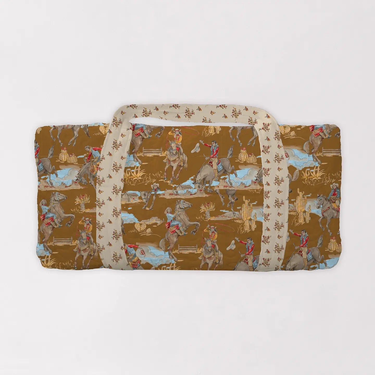 Birdie Gold Quilted Weekender Duffle Bag - From Juniper With Love