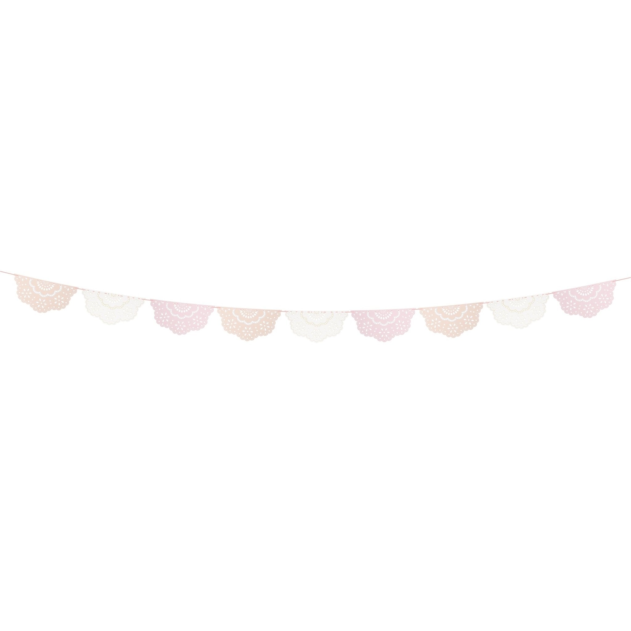 Broderie Anglaise Lace Multi Pennant Garland - From Juniper With Love