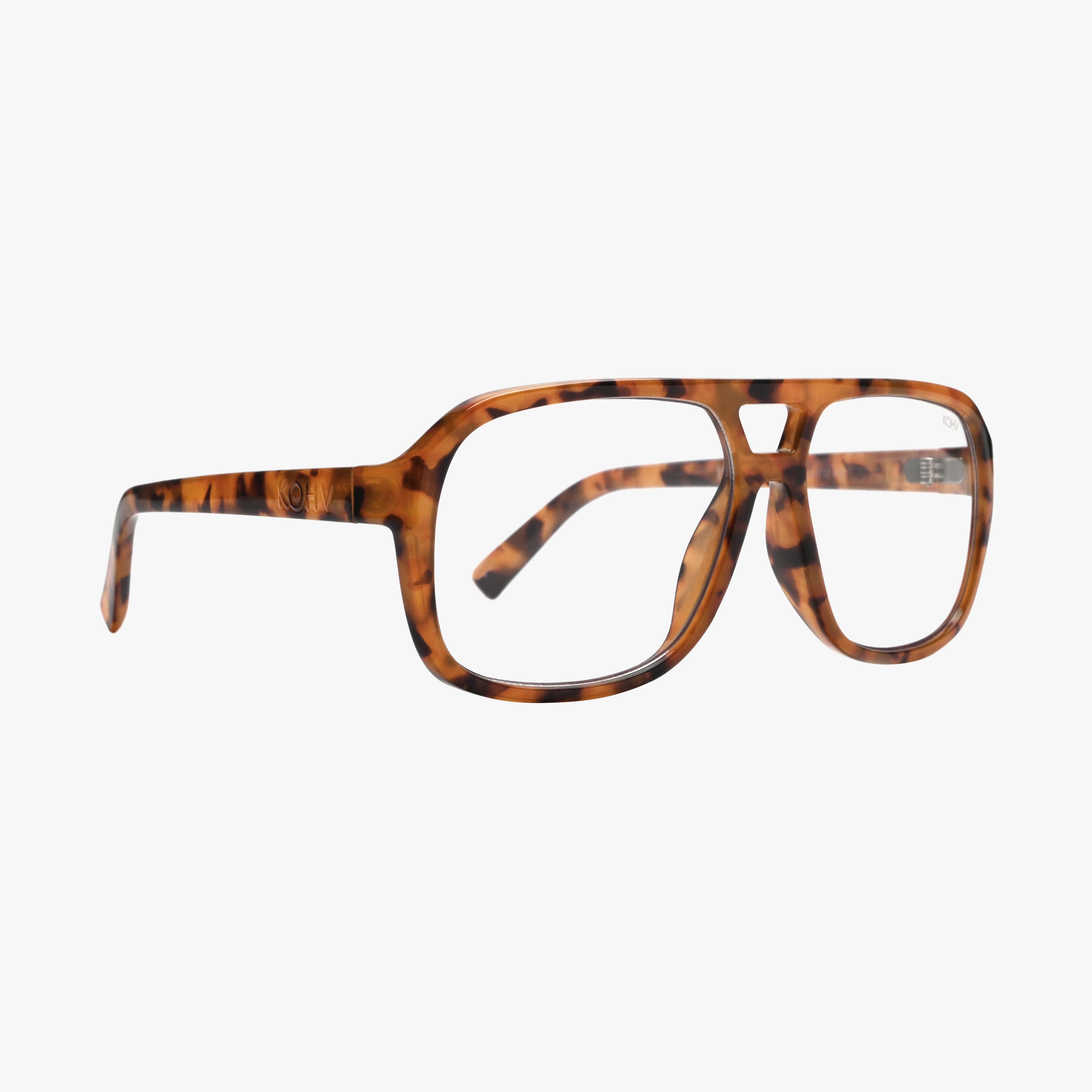 Summit Blue Light Square Aviator Glasses