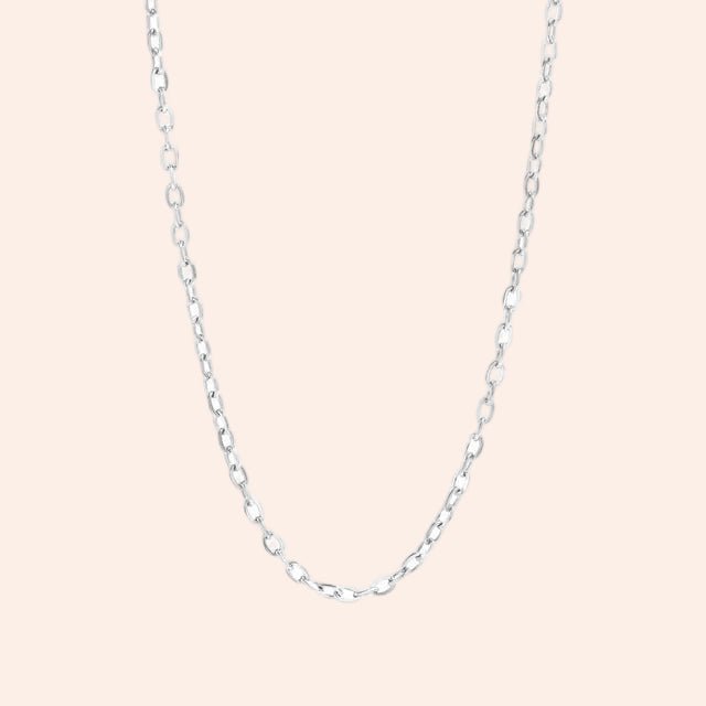 Cable chain necklace in silver by From Juniper With Love