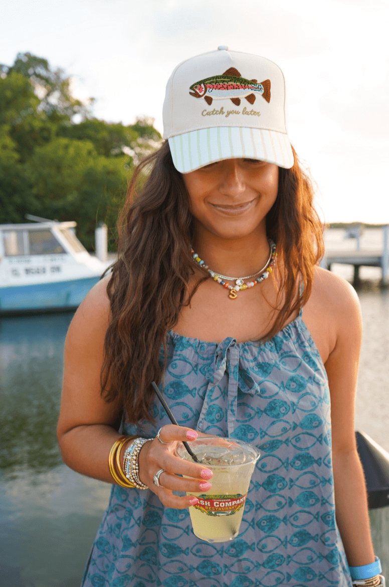 Catch You Later Green Stripe Hat - From Juniper With Love