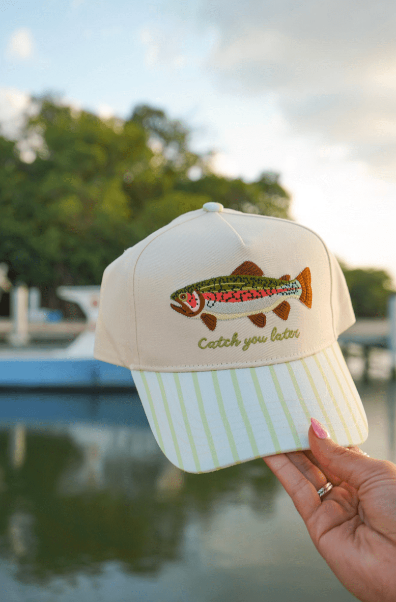 Catch You Later Green Stripe Hat - From Juniper With Love