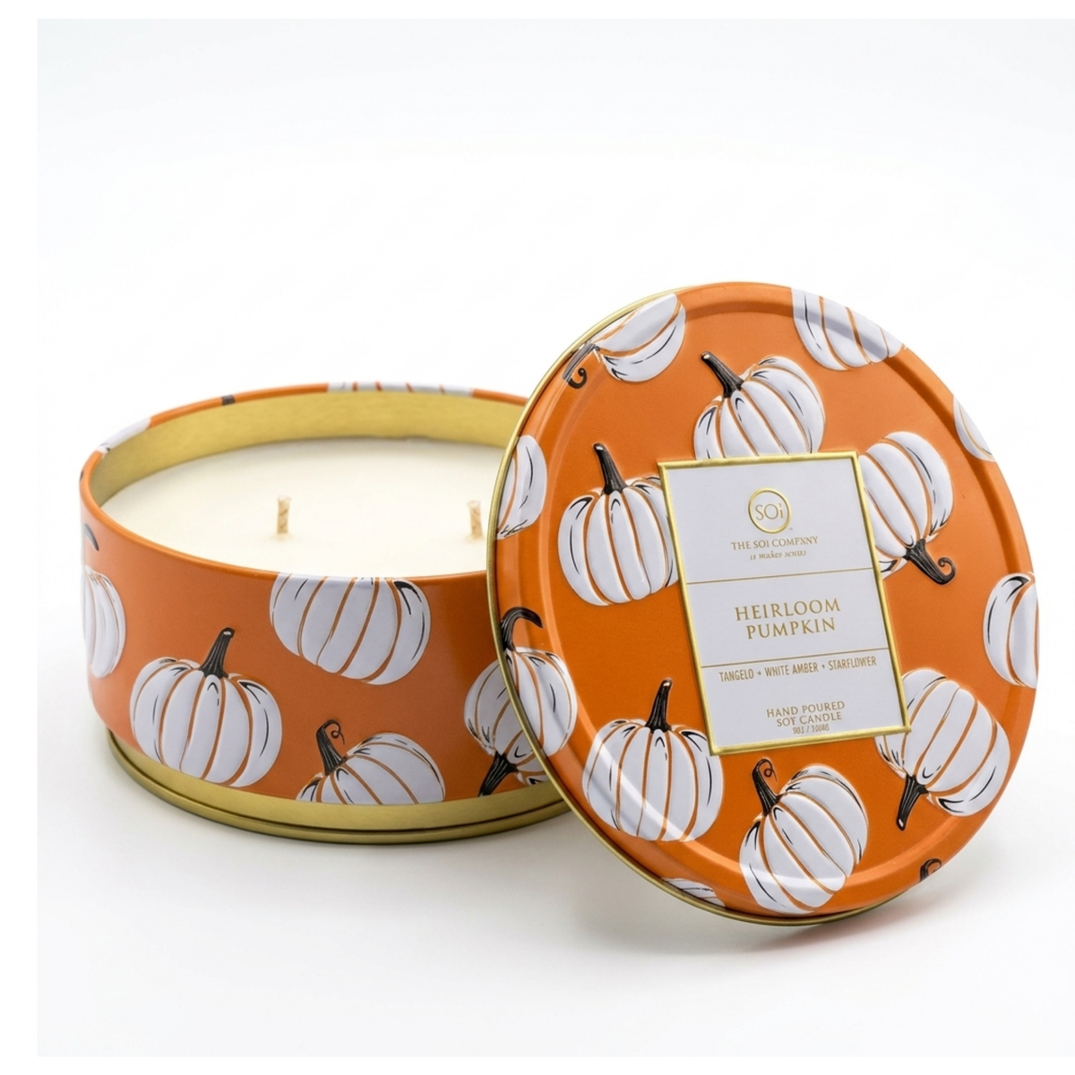 Heirloom Pumpkin Embossed Luxe 12oz Tin