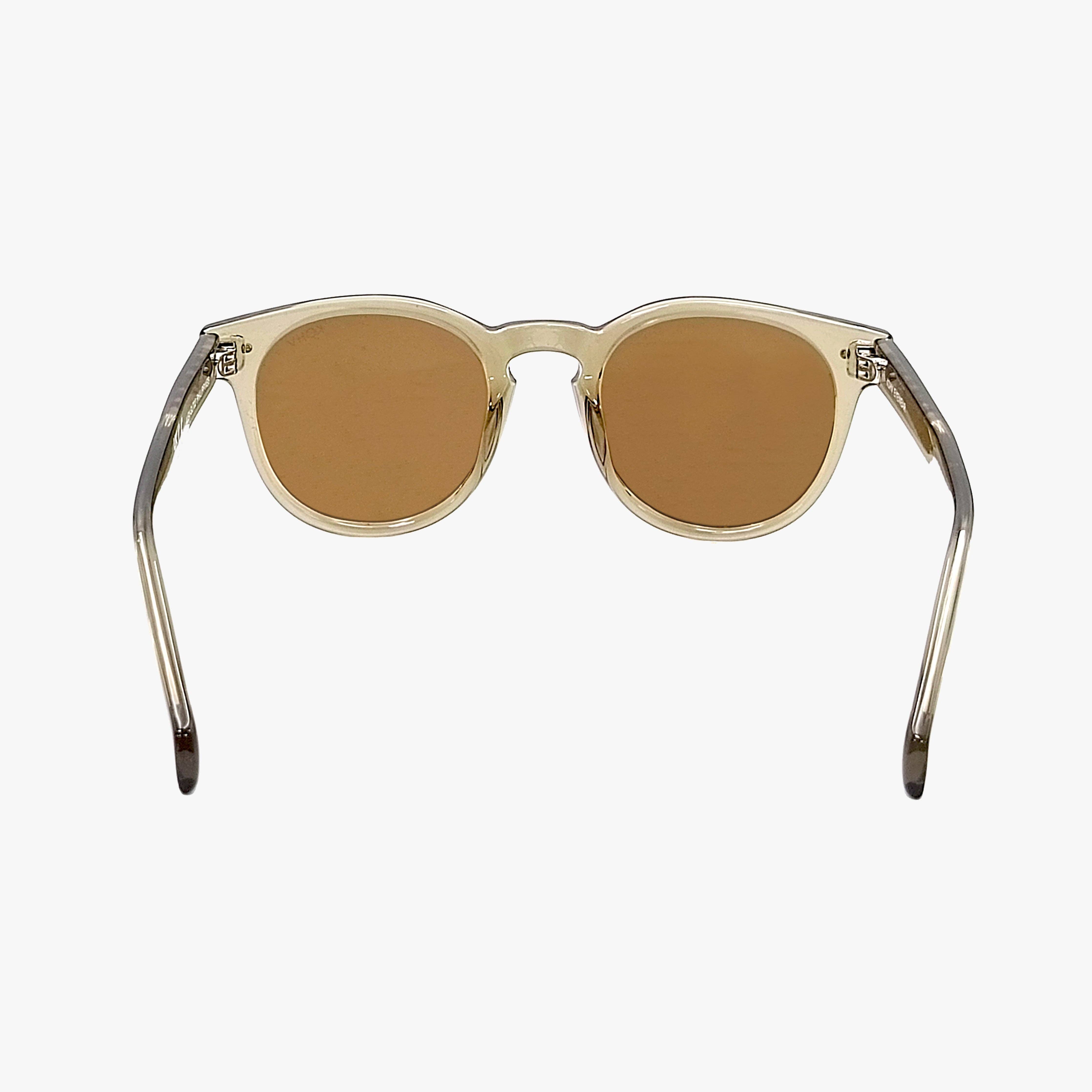 Alex Crystal Taupe Polarized Round Sunglasses