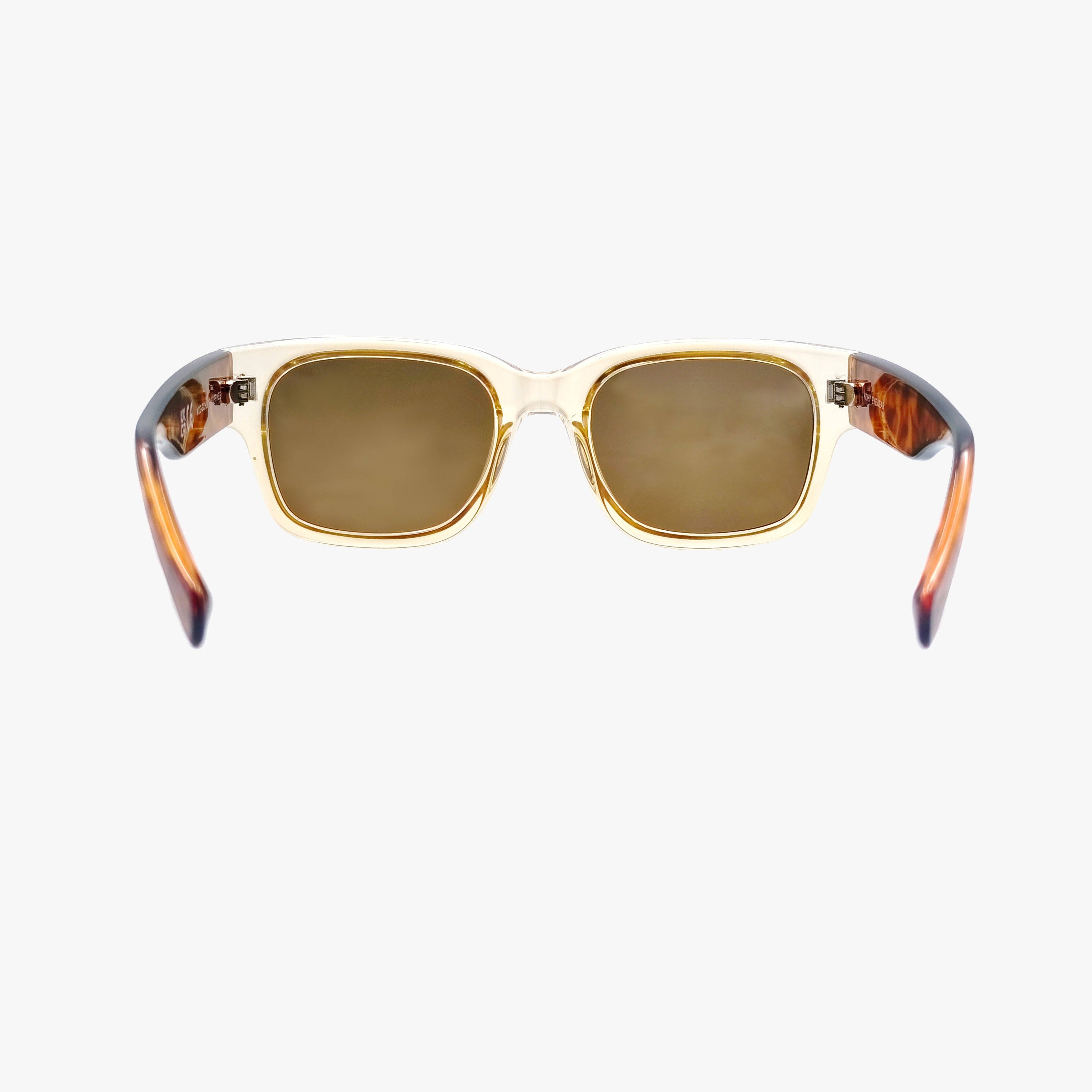 Mod Champagne Polarized Square Designer Sunglasses