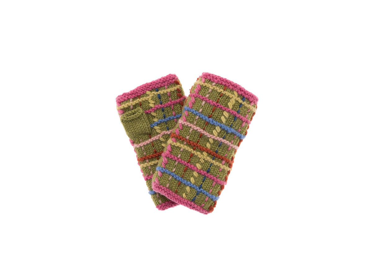 Tate Plaid Handwarmer / Green