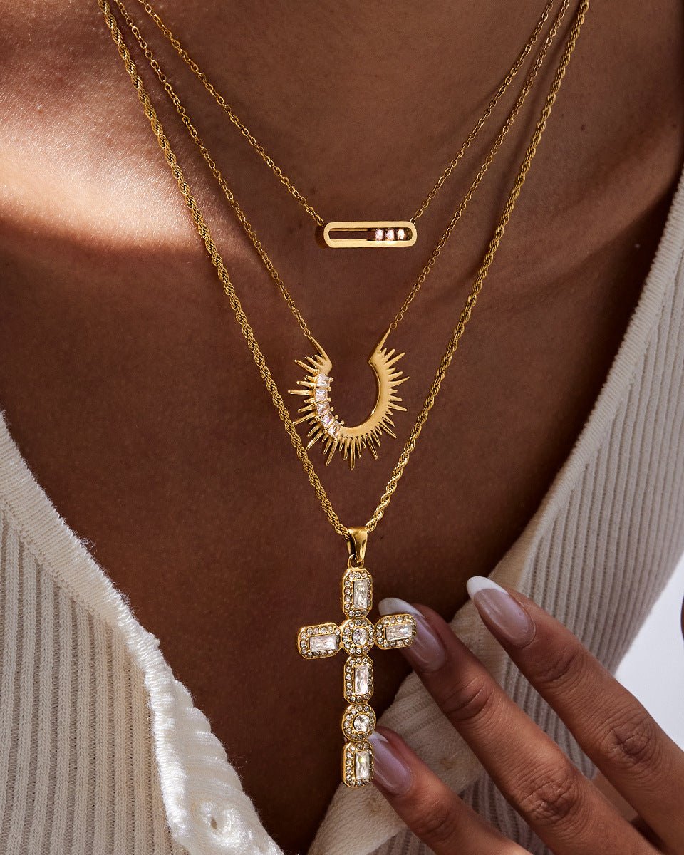 Celestial Cross Necklace - From Juniper With Love