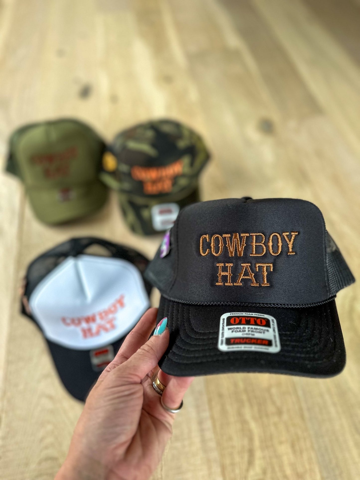 Cowboy Embroidered Trucker Hat - From Juniper With Love