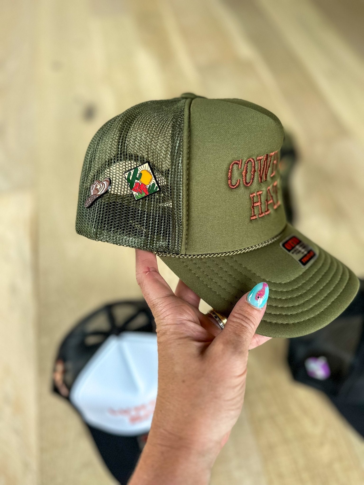 Cowboy Embroidered Trucker Hat - From Juniper With Love