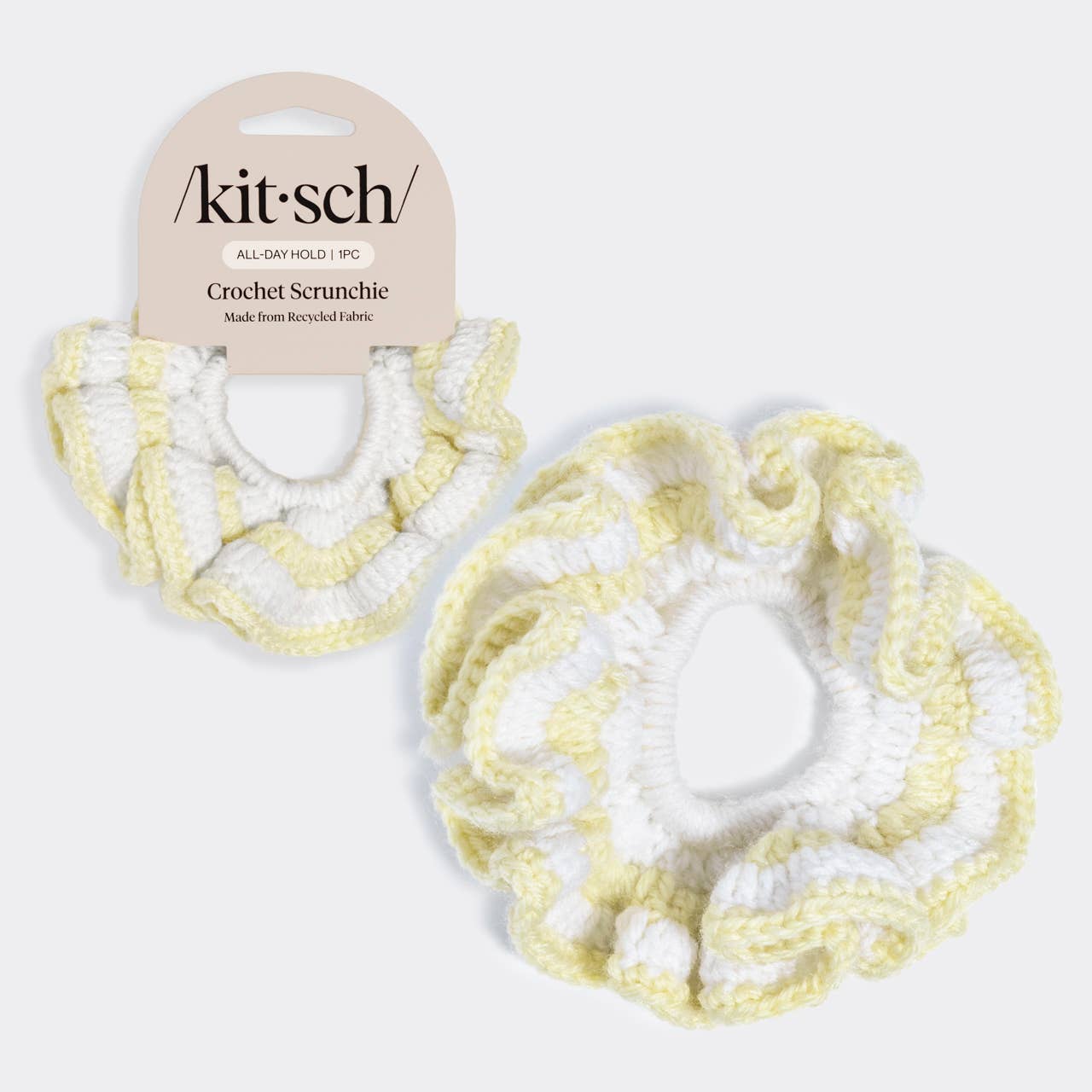 Crochet Scrunchie / Butter Yellow - From Juniper With Love