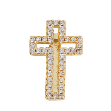 Cross Charms - Longer Glitzy Gold
