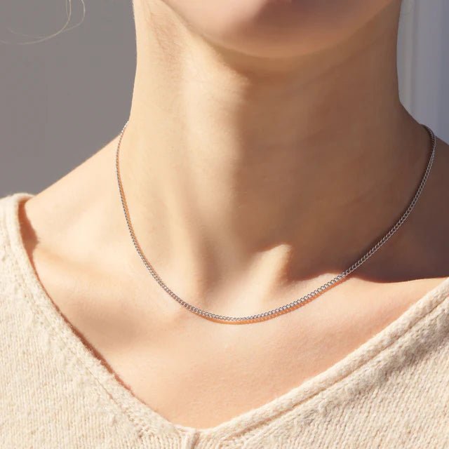 Curb chain necklace, silver, From Juniper With Love
