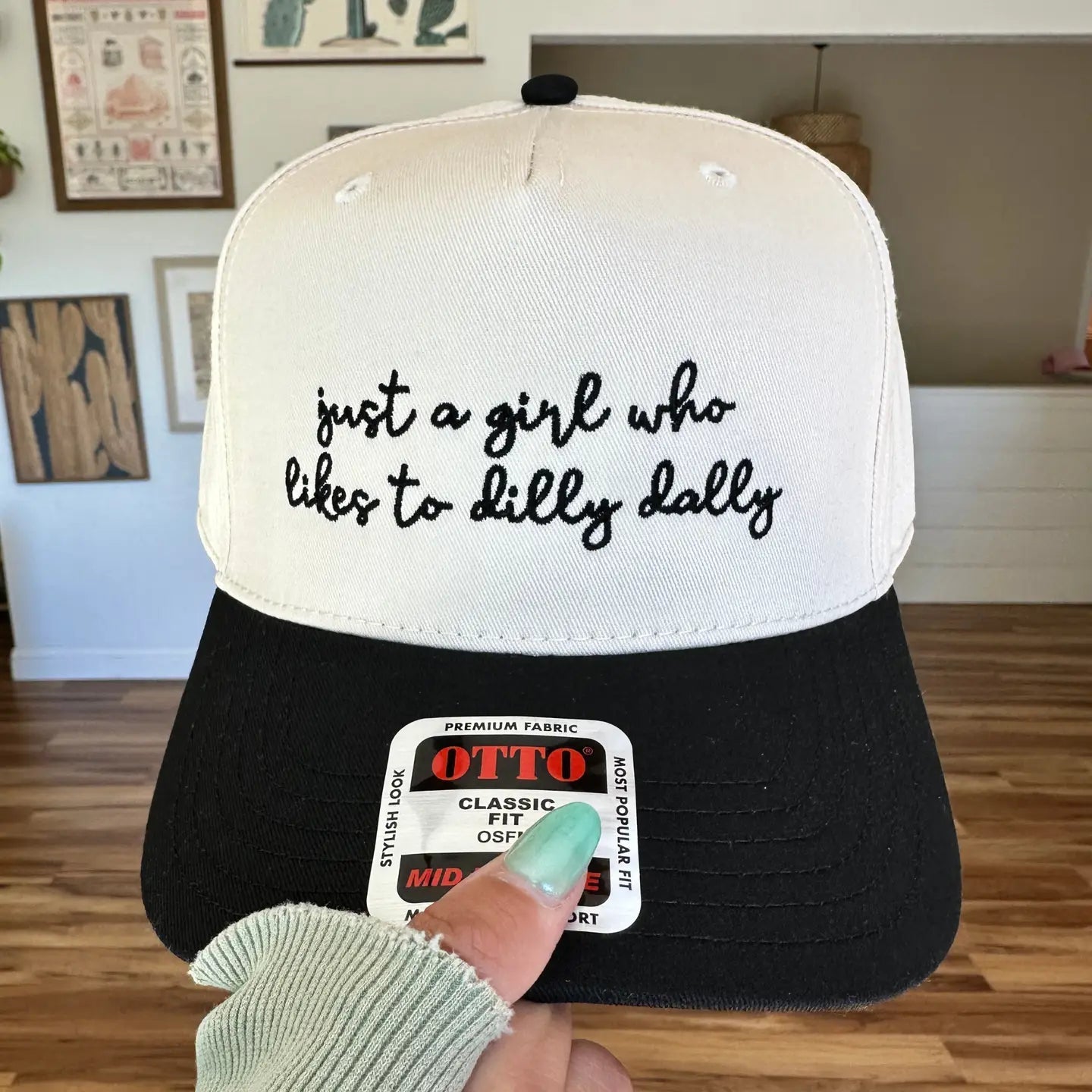 Dilly Dally Embroidered Hat - From Juniper With Love
