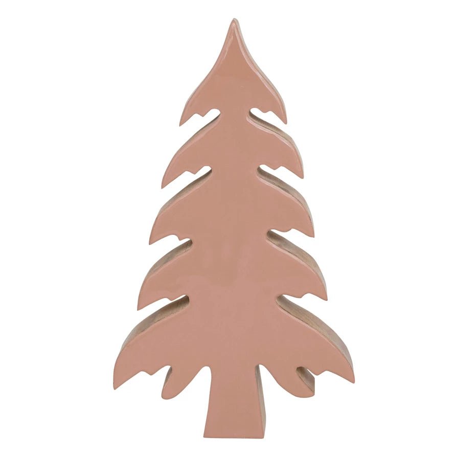 Enameled Mango Wood Christmas Tree / Blush - From Juniper With Love