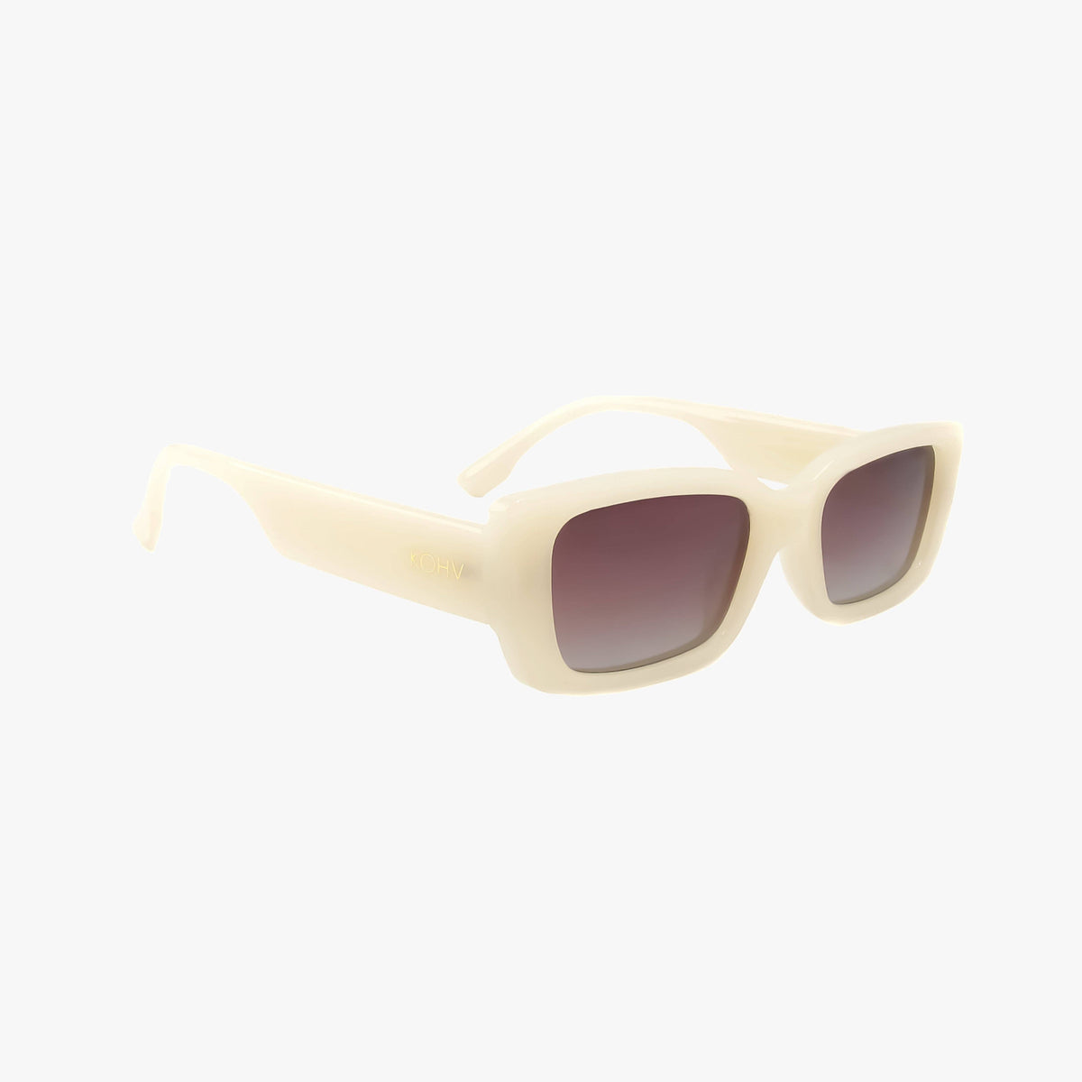 Haven Ivory Polarized Rectangle Sunglasses