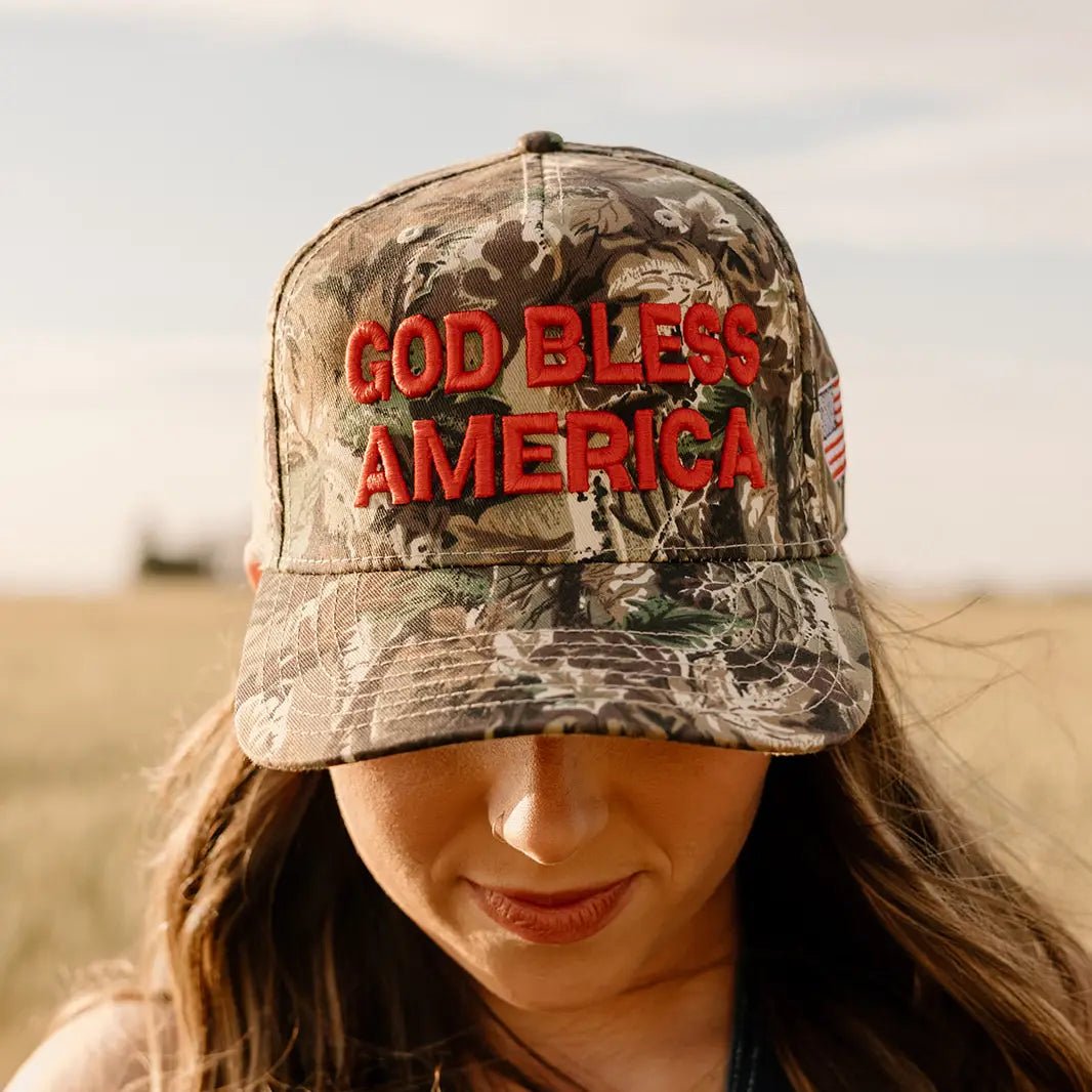 God Bless America Trucker Hat - From Juniper With Love