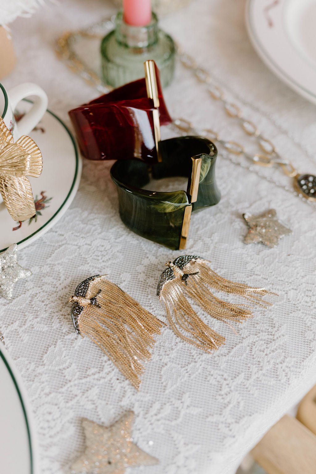 Golden Soiree Fringe Earrings - From Juniper With Love