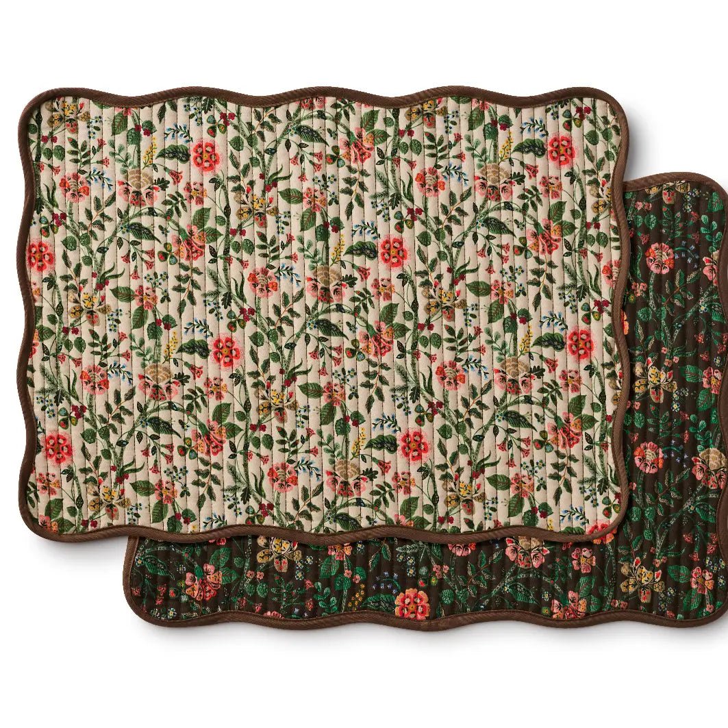 Gracie Quilted Cotton Placemats / Set of 4 - From Juniper With Love
