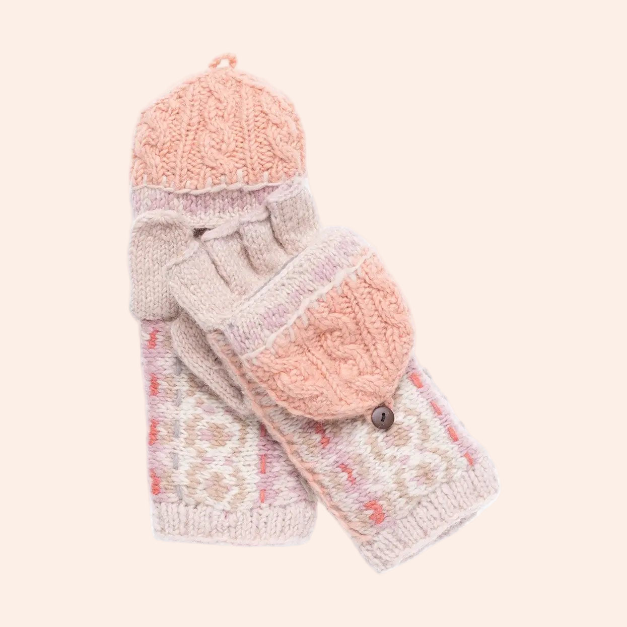 Hardwick Convertible Mittens / Blush - From Juniper With Love