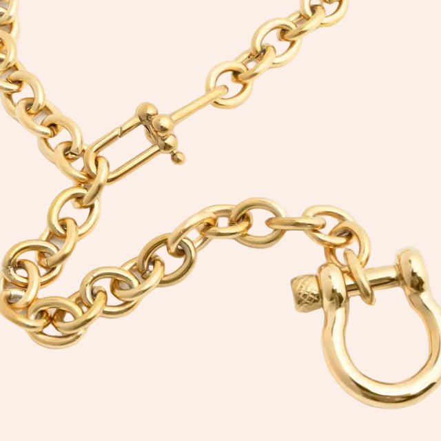 Horseshoe Carabiner Necklace - From Juniper With Love