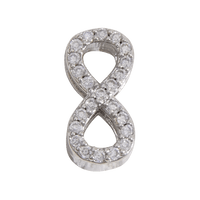 Infinity Charms - Glitzy Silver