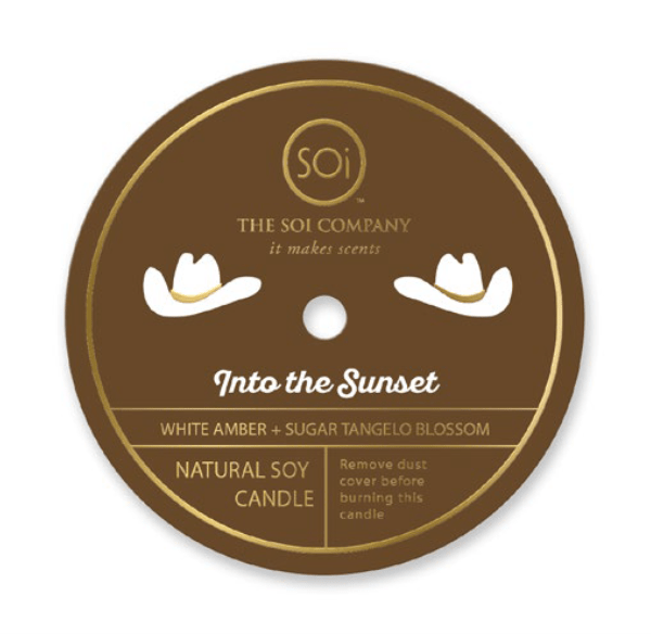 Into the Sunset (Cowboy Hat) Icon 12oz Candle - From Juniper With Love