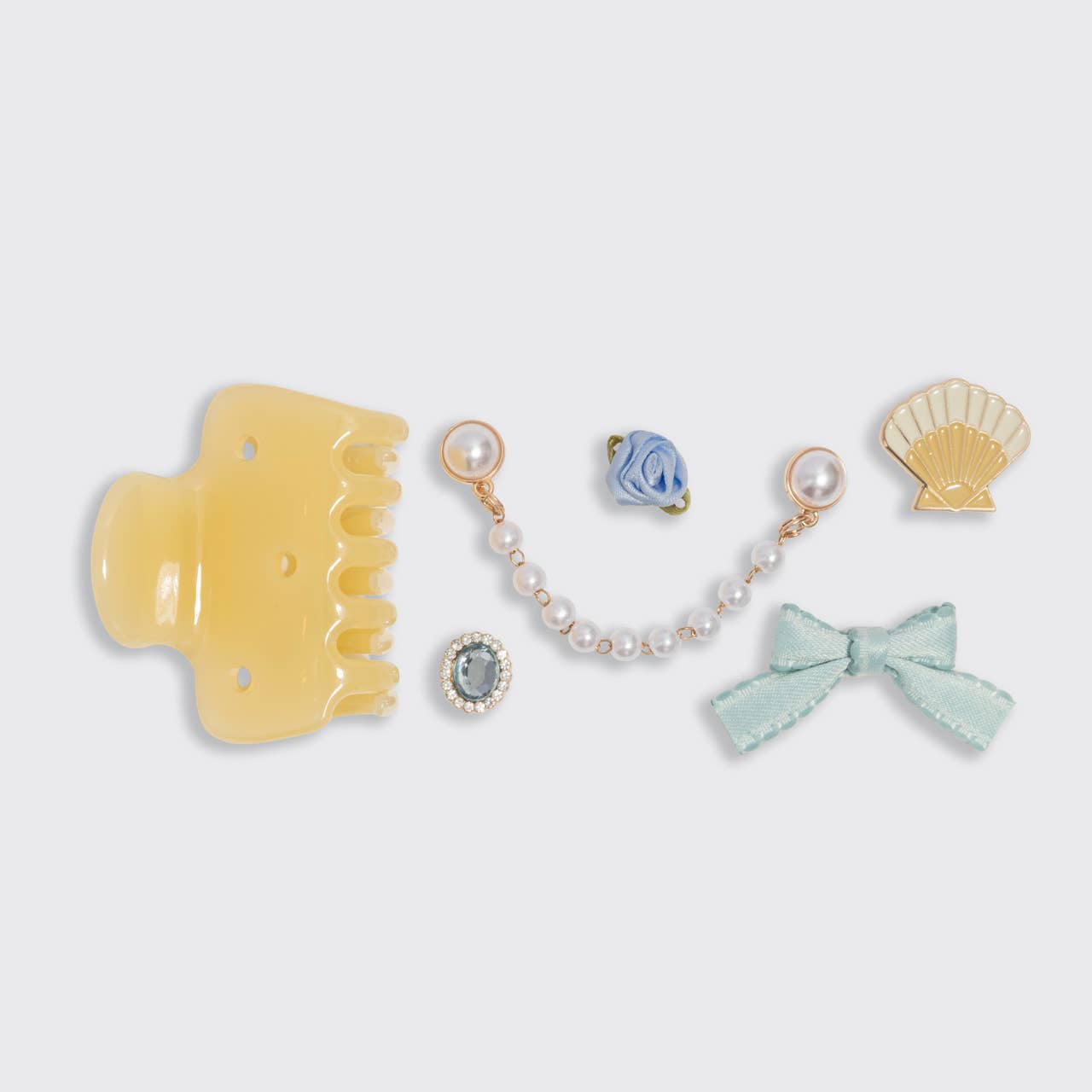 KitschPop™ Cloud Clip 7pc Set Coastal Cottage / Butter Yellow - From Juniper With Love