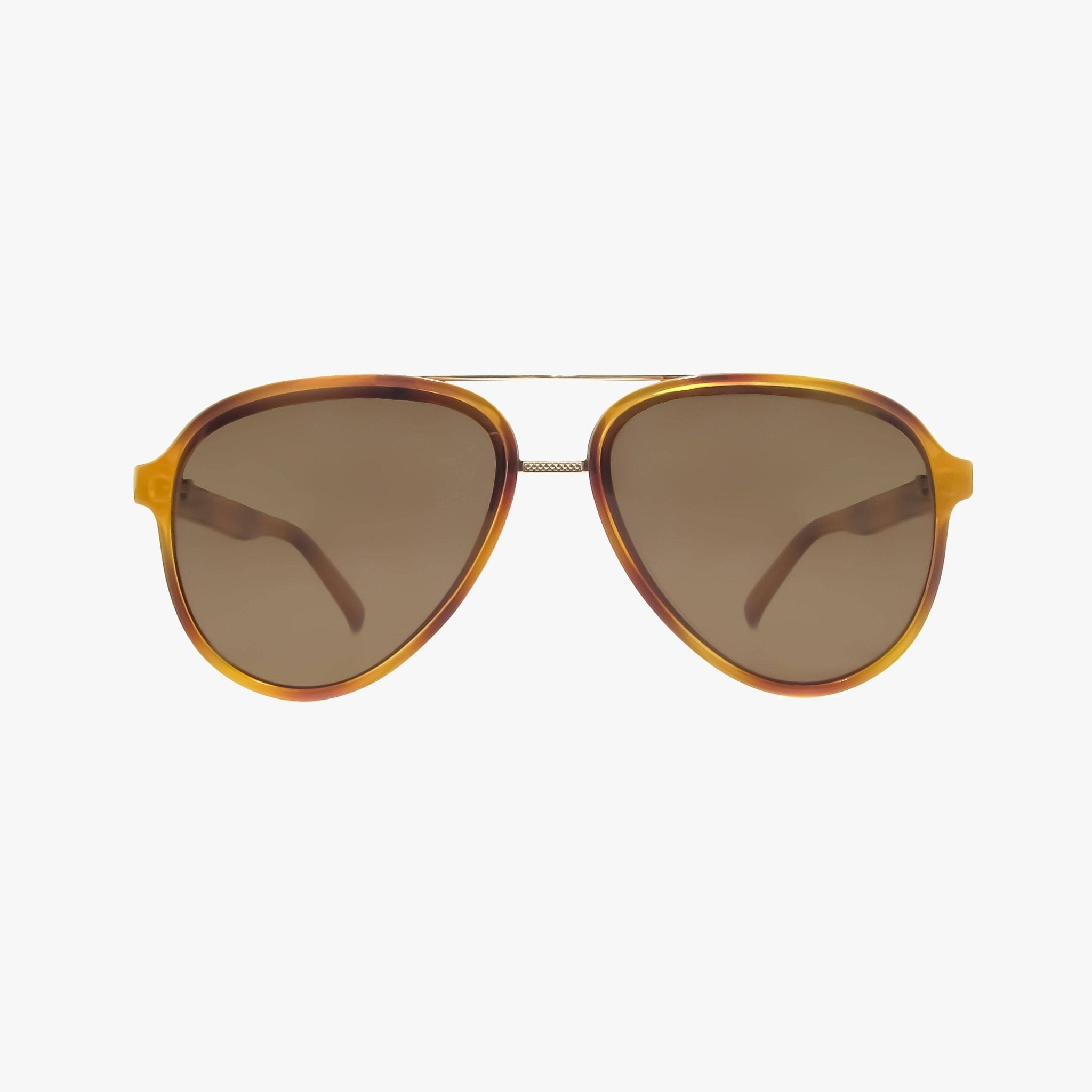 Knox Honey Tortoise Polarized Fashion Aviator Sunglasses - From Juniper With Love