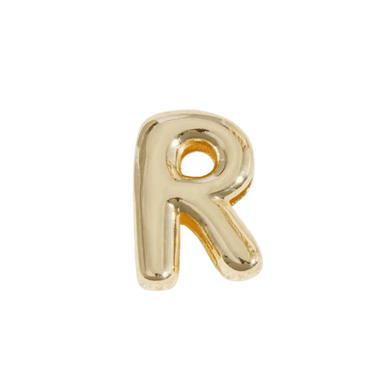Letter Charm / Gold - R