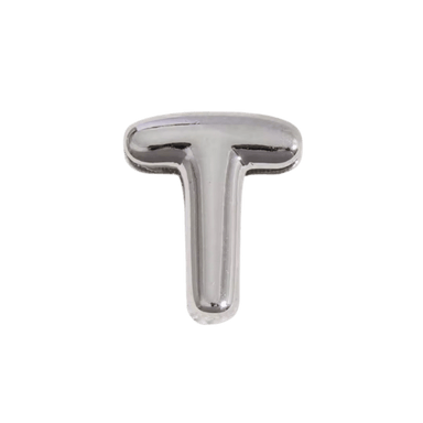 Letter Charm / Silver - T