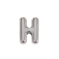 Letter Charm / Silver - H