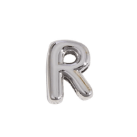 Letter Charm / Silver - R