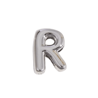 Letter Charm / Silver - R