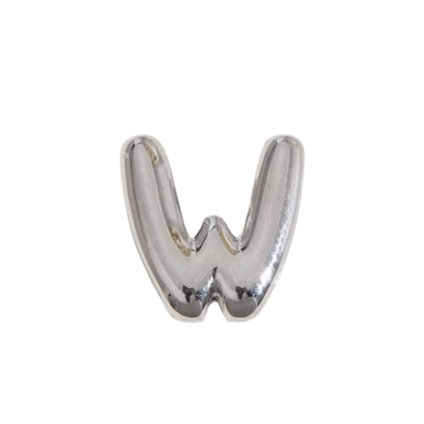 Letter Charm / Silver - W
