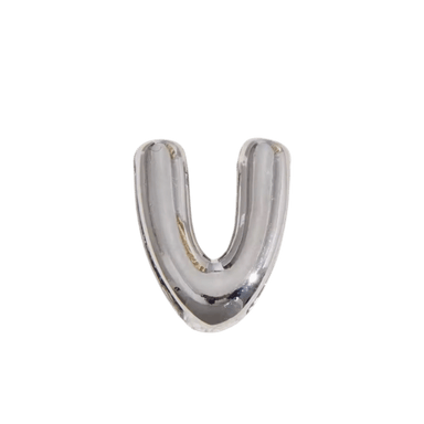 Letter Charm / Silver - V