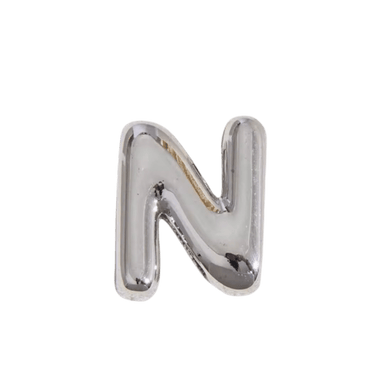 Letter Charm / Silver - N