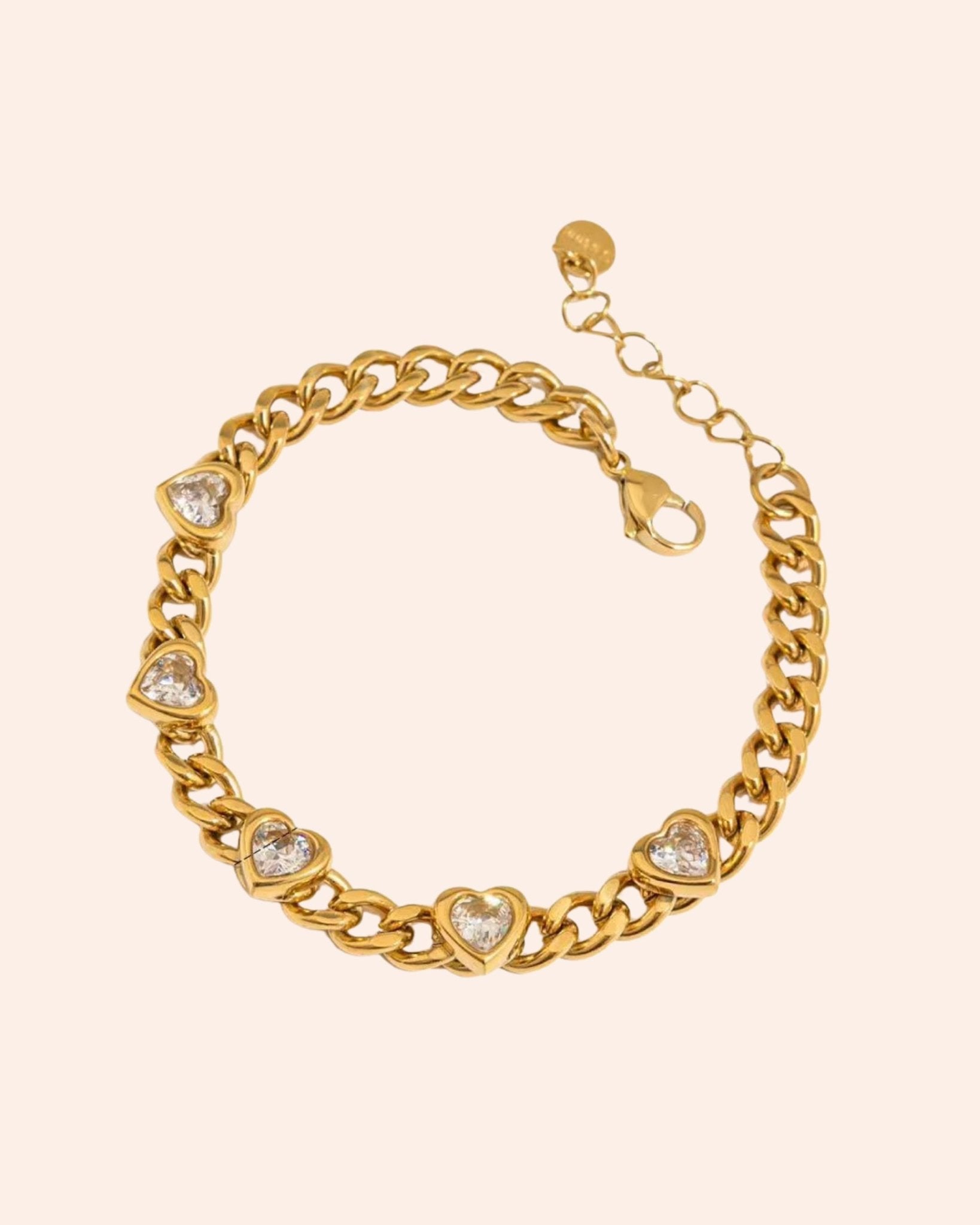 Linked Hearts Chain Bracelet - From Juniper With Love