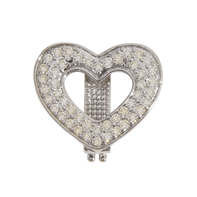 Love Charms - Glitzy Open Heart Silver