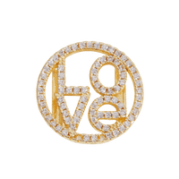 Love Charms - Round Love Gold
