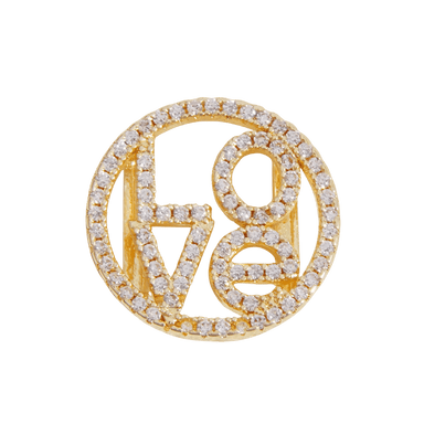Love Charms - Round Love Gold