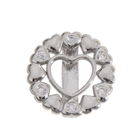 Love Charms - Round Heart Silver