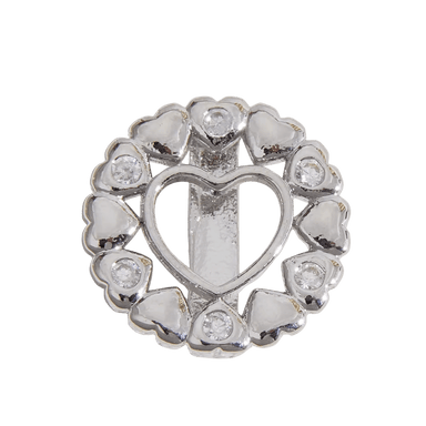 Love Charms - Round Heart Silver