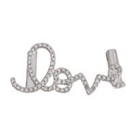 Love Charms - Script Love Silver